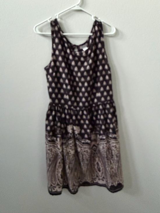 Pinky Dresses & Skirts - Pinky Black and Cream Printed Sleeveless Midi Dress